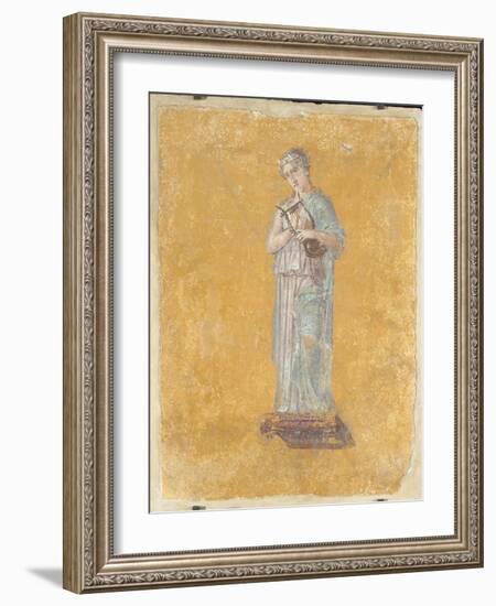 Fragment de peinture murale : Terpsichore, muse de la musique légère-null-Framed Giclee Print