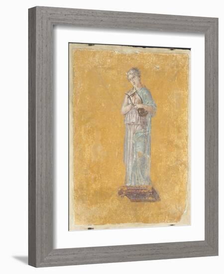 Fragment de peinture murale : Terpsichore, muse de la musique légère-null-Framed Giclee Print