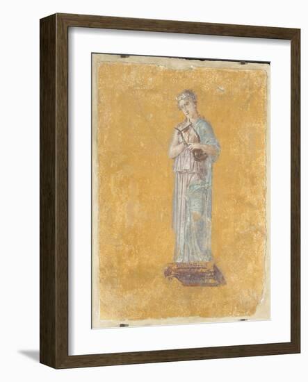 Fragment de peinture murale : Terpsichore, muse de la musique légère-null-Framed Giclee Print