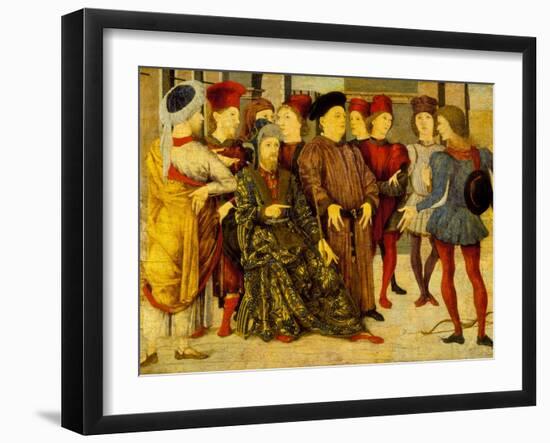 Fragment from a Cassone Panel 'Shooting at Father's Corpse', c.1462-Marco Zoppo-Framed Giclee Print