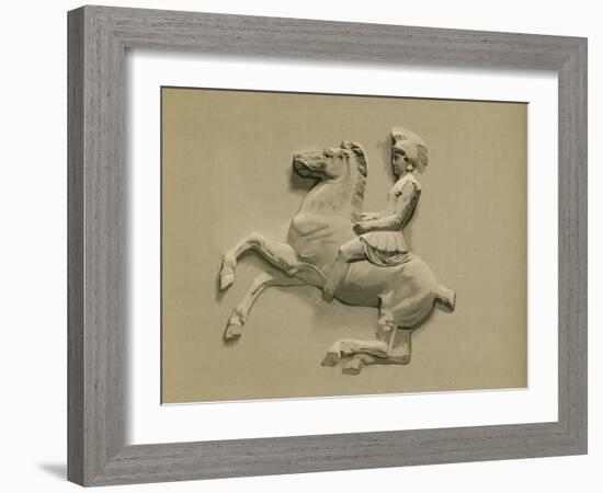 Fragment from the Parthenon Frieze-Spanish School-Framed Giclee Print