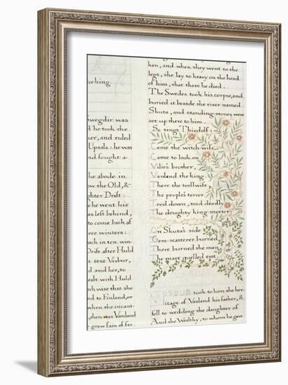 Fragment from 'The Story of the Ynglings'-William Morris-Framed Giclee Print