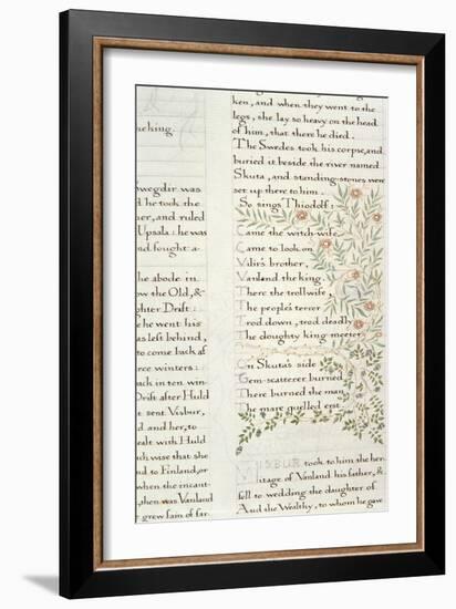 Fragment from 'The Story of the Ynglings'-William Morris-Framed Giclee Print