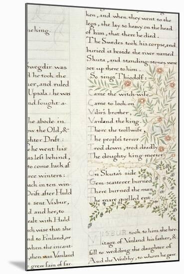 Fragment from 'The Story of the Ynglings'-William Morris-Mounted Giclee Print