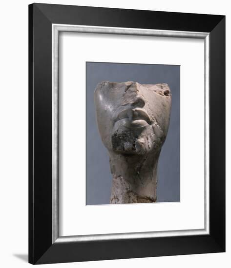 Fragment of a head, Ancient Egyptian, Amarna period, c1352-1336 BC-Werner Forman-Framed Photographic Print
