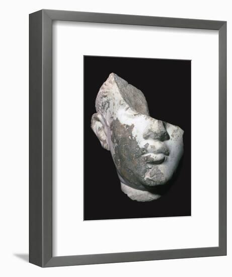 Fragment of a marble head of a youth, 1st century. Artist: Unknown-Unknown-Framed Giclee Print