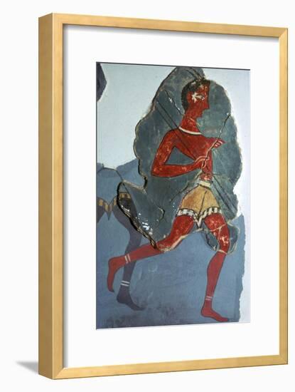 Fragment of a Minoan fresco known as the 'Captain of the Blacks', 15th century BC-Unknown-Framed Giclee Print