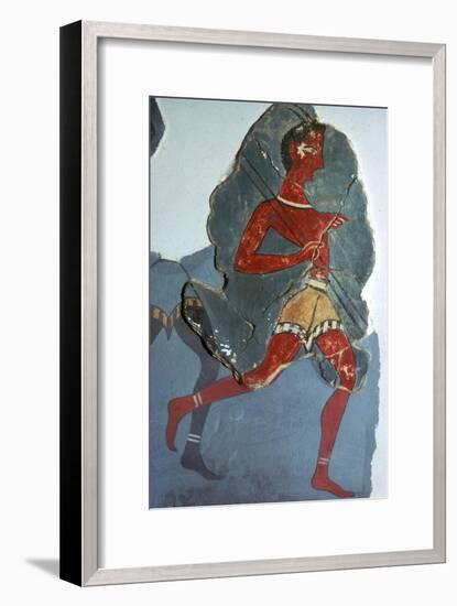 Fragment of a Minoan fresco known as the 'Captain of the Blacks', 15th century BC-Unknown-Framed Giclee Print