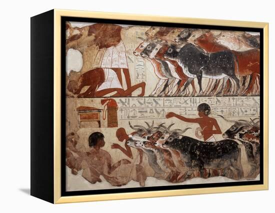 Fragment of a Tomb Painting Dating from Around 1400 BC from Thebes, Egypt, North Africa, Africa-Adam Woolfitt-Framed Premier Image Canvas