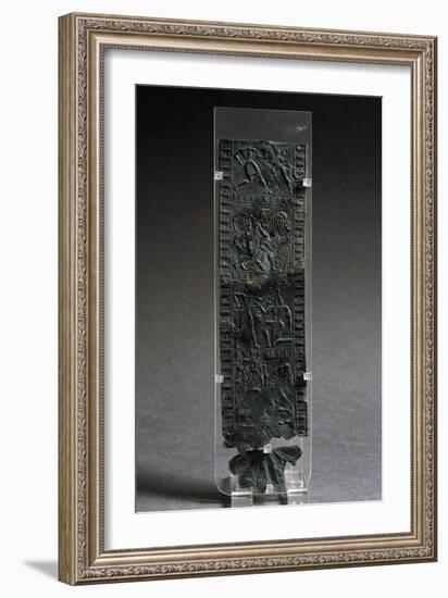 Fragment of Bronze Armor with Reliefs Depicting Combat Scenes-null-Framed Giclee Print