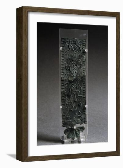 Fragment of Bronze Armor with Reliefs Depicting Combat Scenes-null-Framed Giclee Print