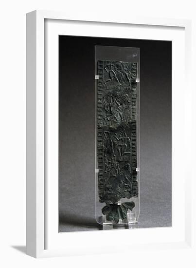 Fragment of Bronze Armor with Reliefs Depicting Combat Scenes-null-Framed Giclee Print