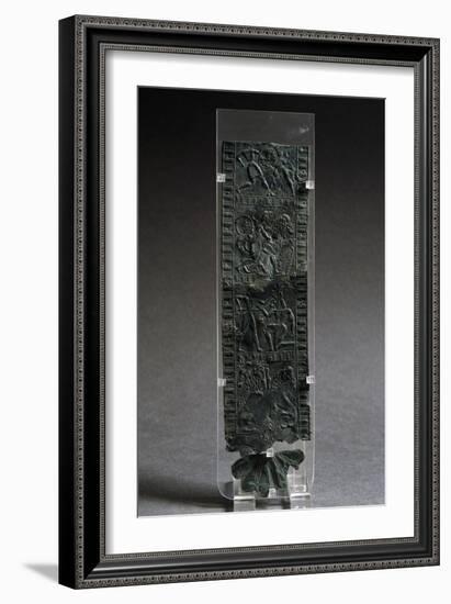 Fragment of Bronze Armor with Reliefs Depicting Combat Scenes-null-Framed Giclee Print