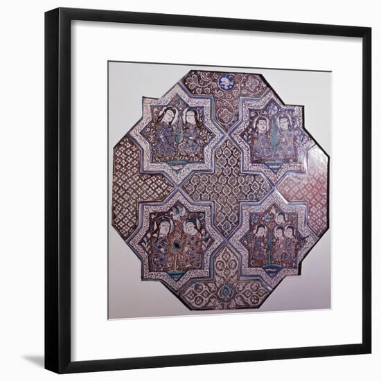 Fragment of Ceramic Wall Panel Made Up of 4-null-Framed Giclee Print