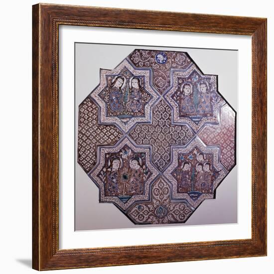 Fragment of Ceramic Wall Panel Made Up of 4-null-Framed Giclee Print