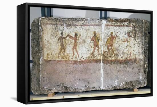 Fragment of Fresco Depicting Boxers and Gladiators from Tomb Iii-null-Framed Premier Image Canvas