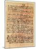 Fragment of the Ebers Papyrus, New Kingdom, c.1550 BC-Egyptian 18th Dynasty-Mounted Giclee Print