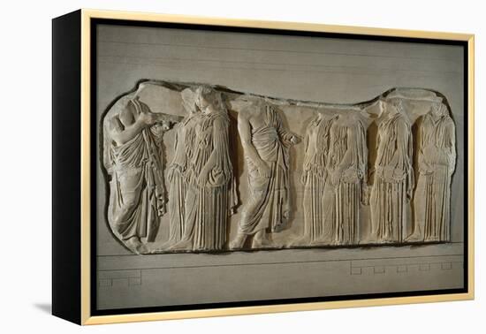 Fragment of the Frieze of the Panatheneans: The Ergastine-null-Framed Premier Image Canvas