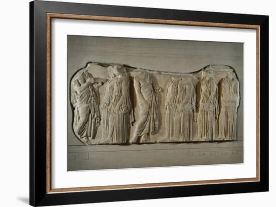 Fragment of the Frieze of the Panatheneans: The Ergastine-null-Framed Giclee Print