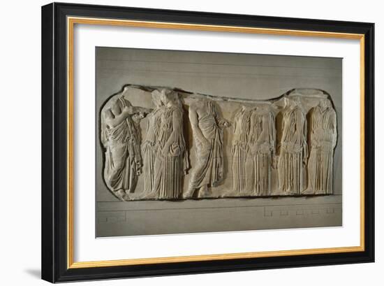 Fragment of the Frieze of the Panatheneans: The Ergastine-null-Framed Giclee Print