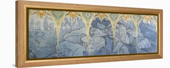 Fragments de frise du Pavillon de la Bosnie -Herzégovine à l'Exposition Universelle de 1900 à-Alphonse Mucha-Framed Premier Image Canvas