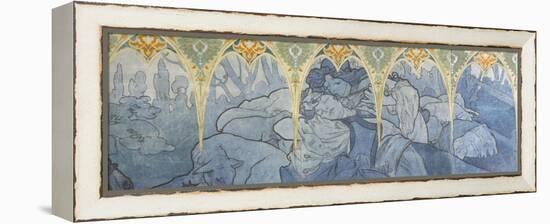 Fragments de frise du Pavillon de la Bosnie -Herzégovine à l'Exposition Universelle de 1900 à-Alphonse Mucha-Framed Premier Image Canvas