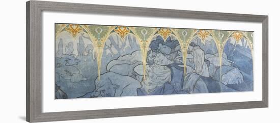 Fragments de frise du Pavillon de la Bosnie -Herzégovine à l'Exposition Universelle de 1900 à-Alphonse Mucha-Framed Giclee Print