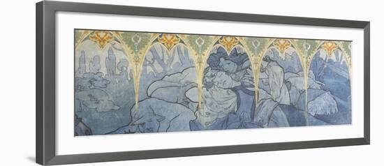 Fragments de frise du Pavillon de la Bosnie -Herzégovine à l'Exposition Universelle de 1900 à-Alphonse Mucha-Framed Giclee Print