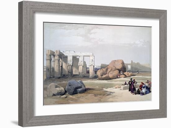 Fragments of the Great Colossi, at the Memnonium, 19th Century-David Roberts-Framed Giclee Print