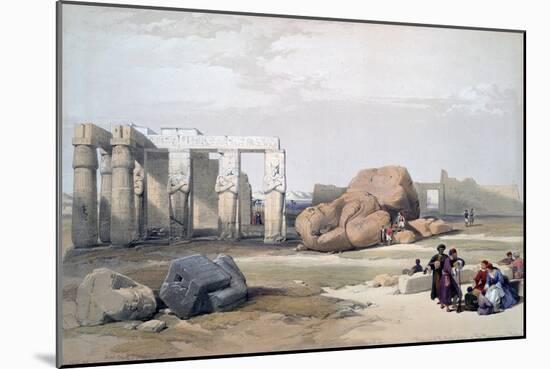 Fragments of the Great Colossi, at the Memnonium, 19th Century-David Roberts-Mounted Giclee Print