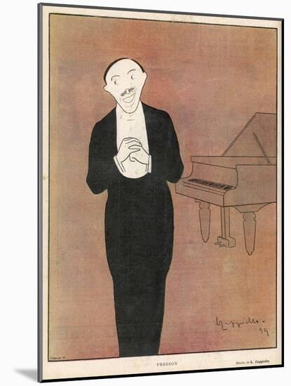 Fragson Stands in Front of His Piano-Leonetto Cappiello-Mounted Art Print