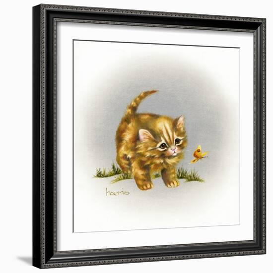 Fraidy Cat-Peggy Harris-Framed Giclee Print