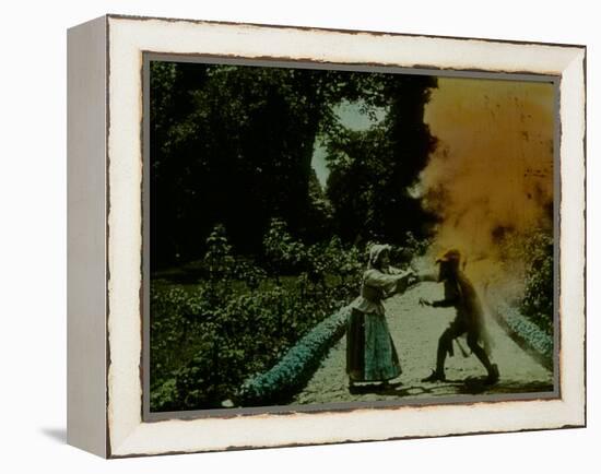 Frame of Hand-Tinted French Silent Film-Fritz Goro-Framed Premier Image Canvas