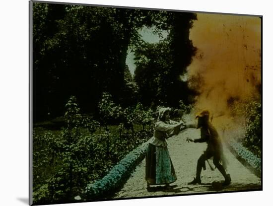Frame of Hand-Tinted French Silent Film-Fritz Goro-Mounted Photographic Print
