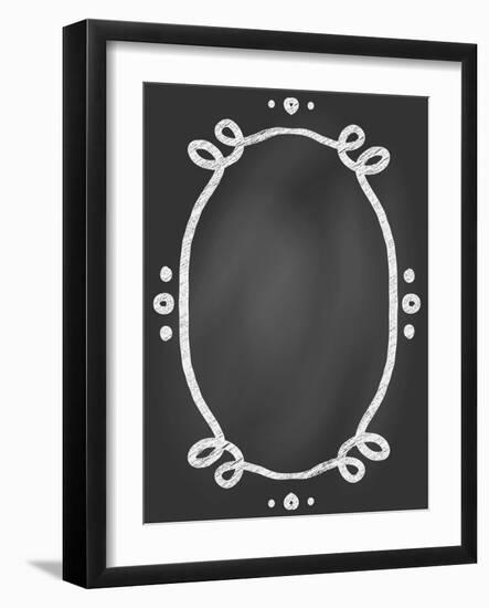 Frame on Chalk Borard-tukkki-Framed Art Print