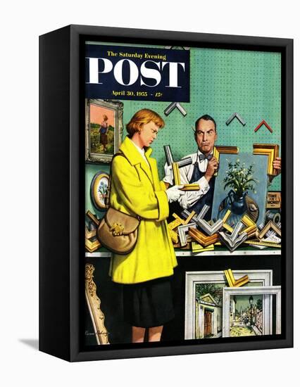 "Frame-Up" Saturday Evening Post Cover, April 30, 1955-Stevan Dohanos-Framed Premier Image Canvas