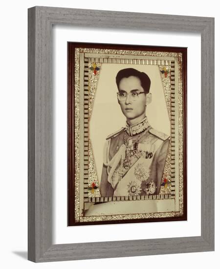 Framed Portrait of King Bhumibol Adulyadej-null-Framed Photographic Print