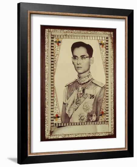 Framed Portrait of King Bhumibol Adulyadej-null-Framed Photographic Print