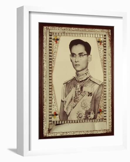 Framed Portrait of King Bhumibol Adulyadej-null-Framed Photographic Print