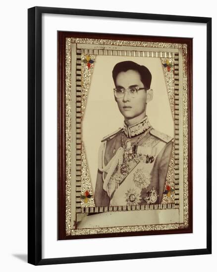 Framed Portrait of King Bhumibol Adulyadej-null-Framed Photographic Print