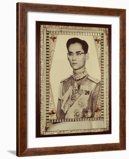 Framed Portrait of King Bhumibol Adulyadej-null-Framed Photographic Print