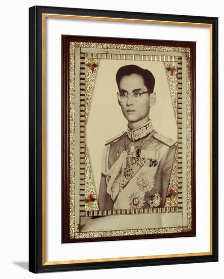 Framed Portrait of King Bhumibol Adulyadej--Framed Photographic Print