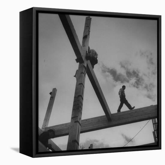 Framework for Motel on the Mountains Restaurant-Andreas Feininger-Framed Premier Image Canvas