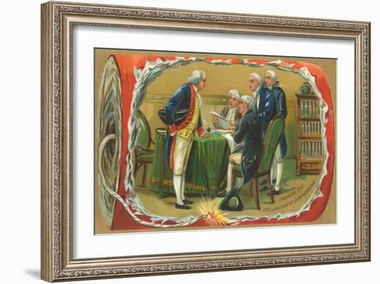 Framing of the Declaration of Independence-null-Framed Art Print