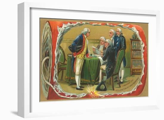Framing of the Declaration of Independence-null-Framed Art Print