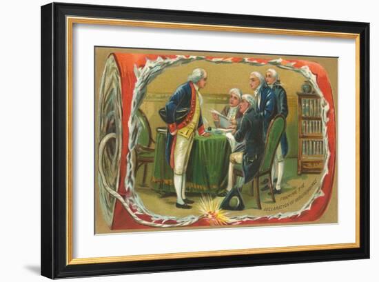 Framing of the Declaration of Independence-null-Framed Art Print