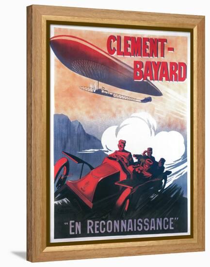 France - Adjudant Vincenot WWI Airship Promotional Poster-Lantern Press-Framed Stretched Canvas