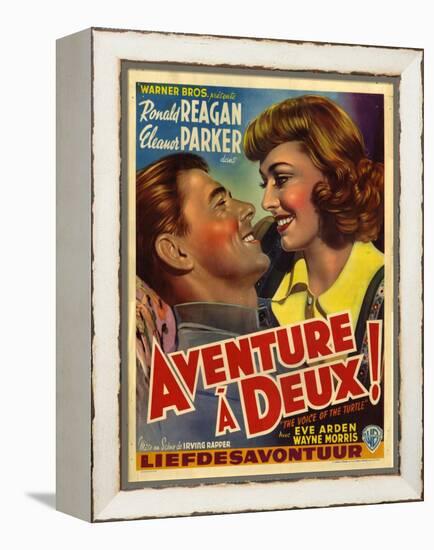 France Adventure for Two, Voice Of The Turtle Film Poster, 1940s-null-Framed Premier Image Canvas