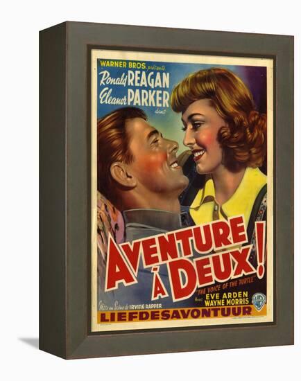 France Adventure for Two, Voice Of The Turtle Film Poster, 1940s-null-Framed Premier Image Canvas