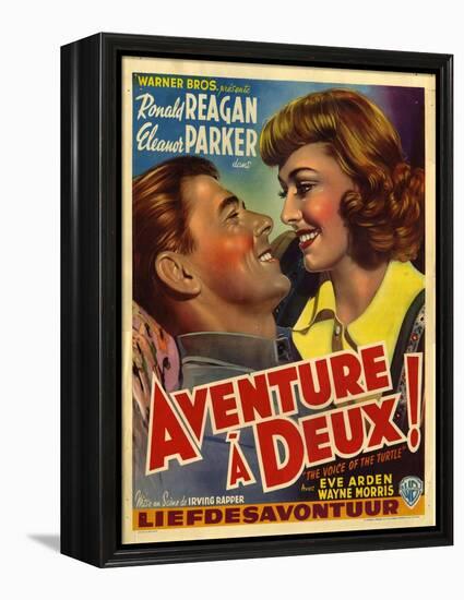 France Adventure for Two, Voice Of The Turtle Film Poster, 1940s-null-Framed Premier Image Canvas